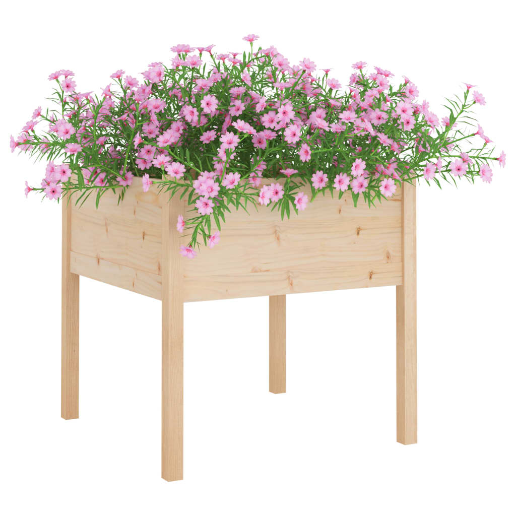 plantekasser 2 stk. 70x70x70 cm massivt fyrretræ