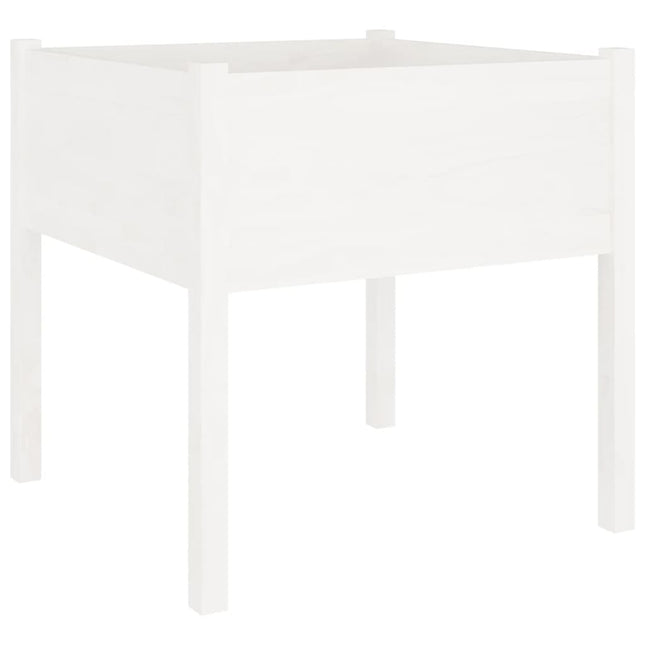 plantekasse 70x70x70 cm massivt fyrretræ hvid