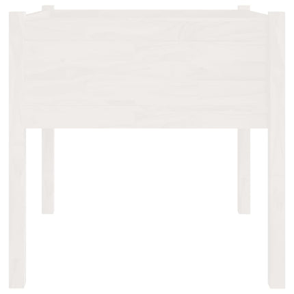 plantekasser 2 stk. 70x70x70 cm massivt fyrretræ hvid