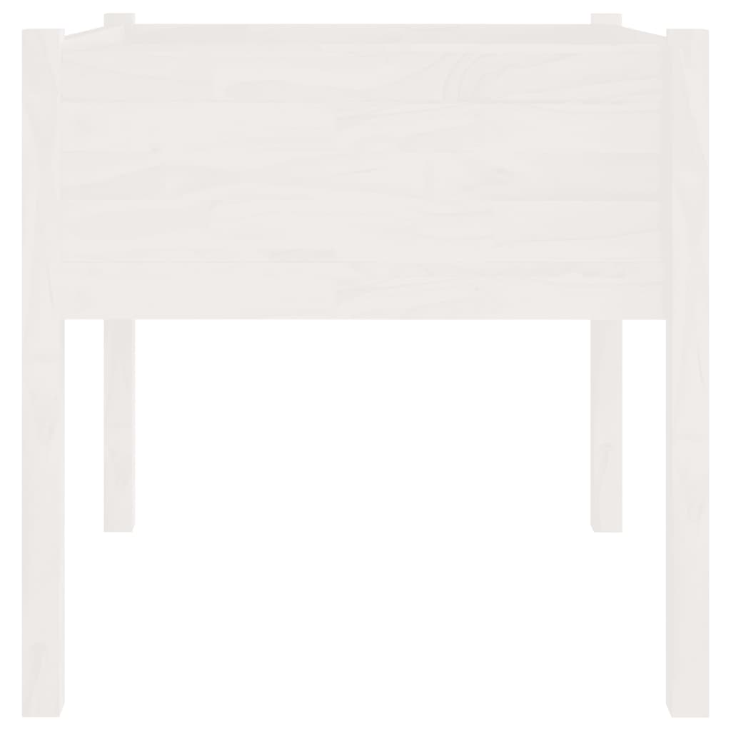 plantekasser 2 stk. 70x70x70 cm massivt fyrretræ hvid
