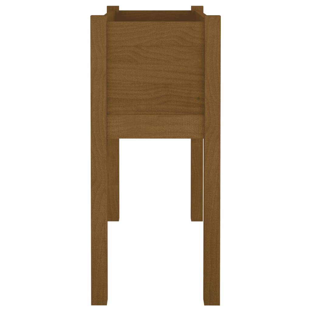 plantekasse 70x31x70 cm massivt fyrretræ gyldenbrun