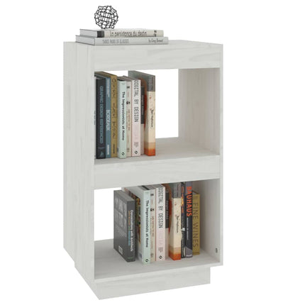 bogreol 40x35x71 cm massivt fyrretræ hvid