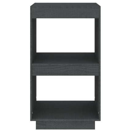 bogreol 40x35x71 cm massivt fyrretræ grå