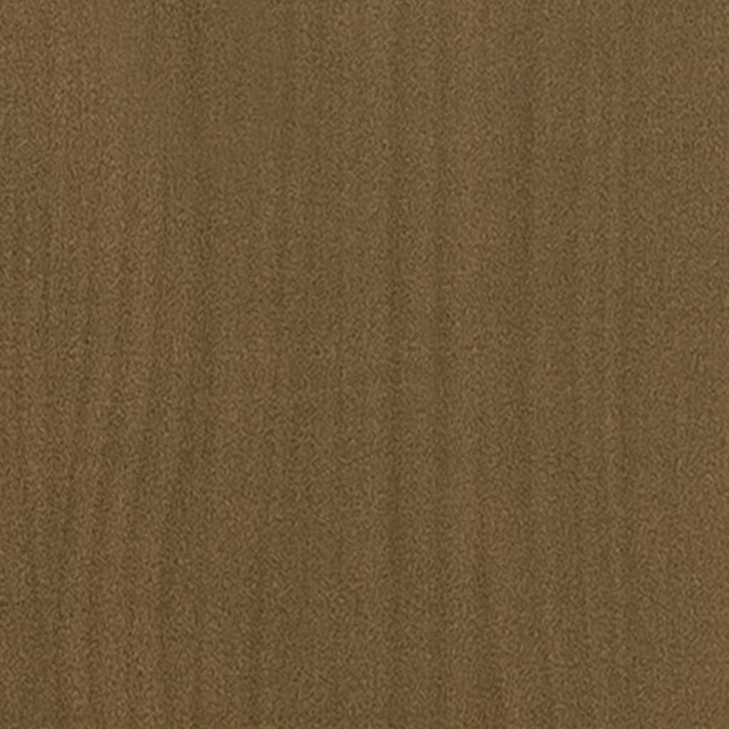 bogreol 40x35x71 cm massivt fyrretræ gyldenbrun