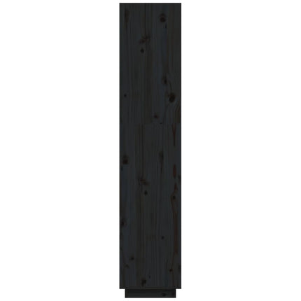 bogreol/rumdeler 40x35x167 cm massivt fyrretræ sort
