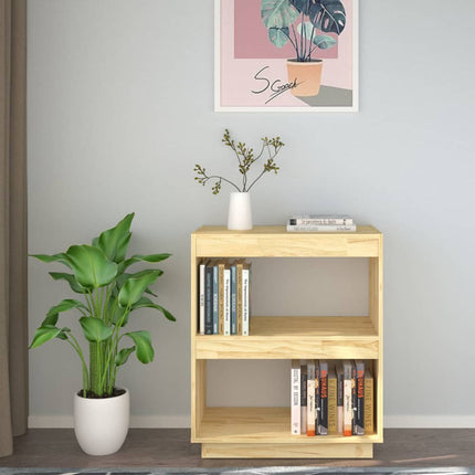 bogreol 60x35x71 cm massivt fyrretræ