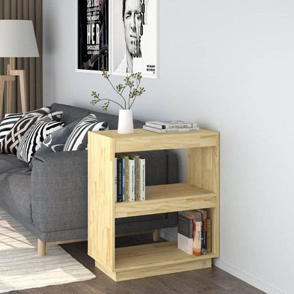 bogreol 60x35x71 cm massivt fyrretræ