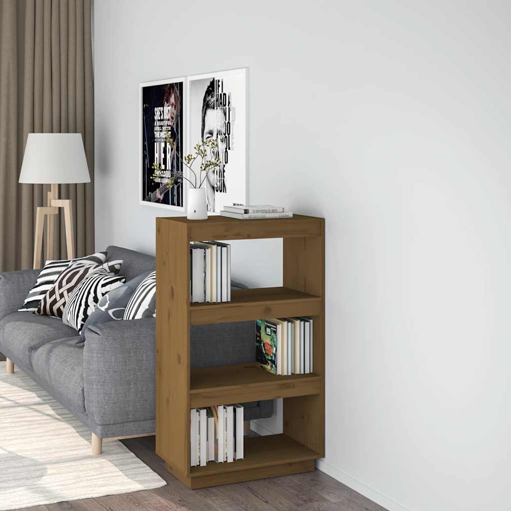 Bogreol 40X35X Massivt Fyrretræ Gyldenbrun Honningfarvet - 60 cm / 103 cm