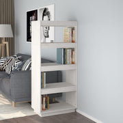 bogreol/rumdeler 60x35x135 cm massivt fyrretræ hvid