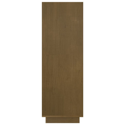 bogreol/rumdeler 80x35x103 cm massivt fyrretræ gyldenbrun