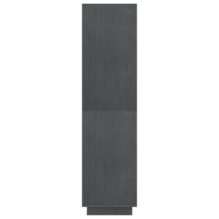 bogreol/rumdeler 80x35x135 cm massivt fyrretræ grå