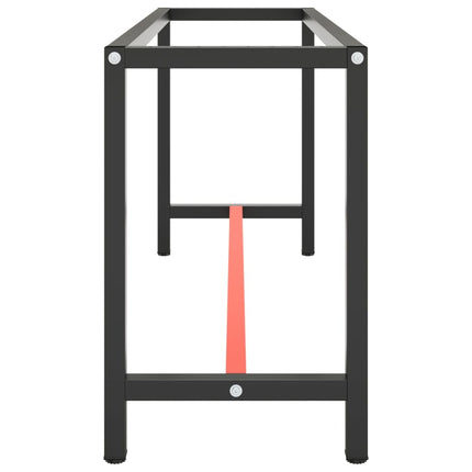 stel til arbejdsbænk 170x50x79 cm metal mat sort og mat rød
