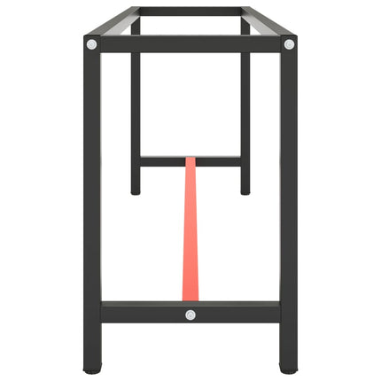 stel til arbejdsbænk 190x50x79 cm metal mat sort og mat rød