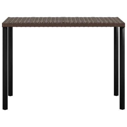 sofasæt med hynder 5 dele L-facon polyrattan brun