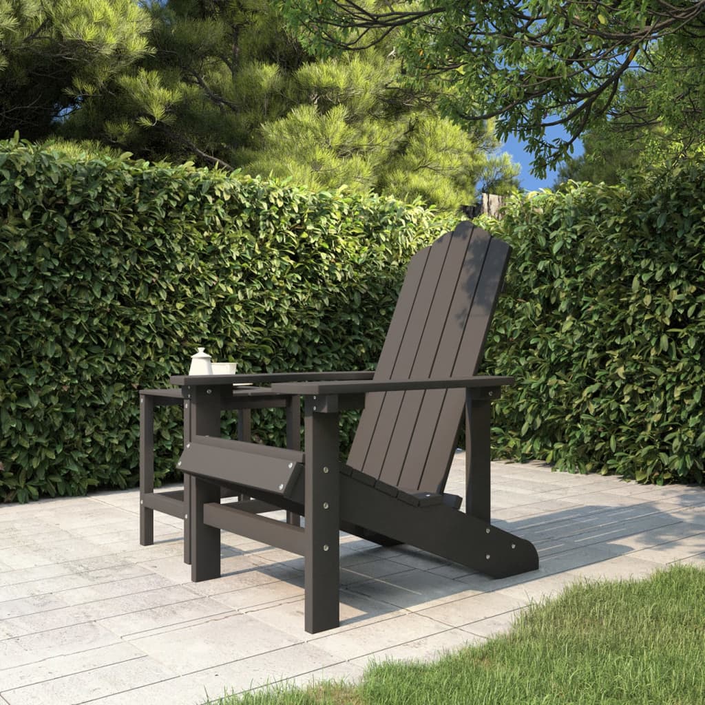 Adirondack-Havestole HDPE - Antracitgrå / lænestol