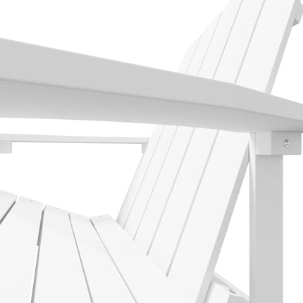 Adirondack-havestol med fodstøtte HDPE hvid