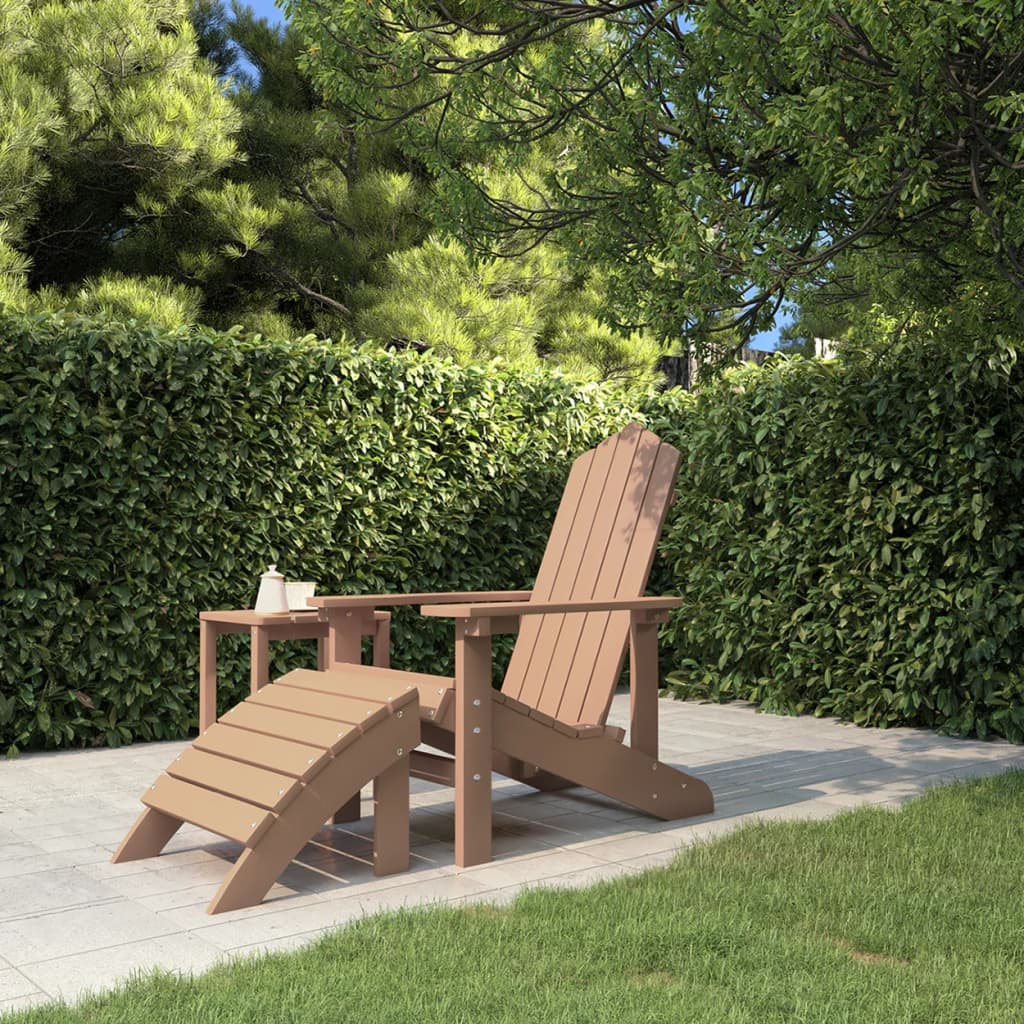 Adirondack-havestol med fodstøtte HDPE