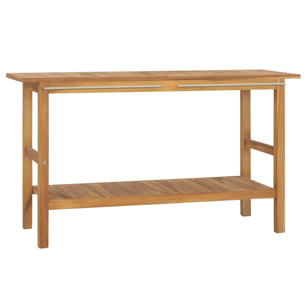 badeværelsesmøbel 132x45x75 cm massivt teaktræ billede