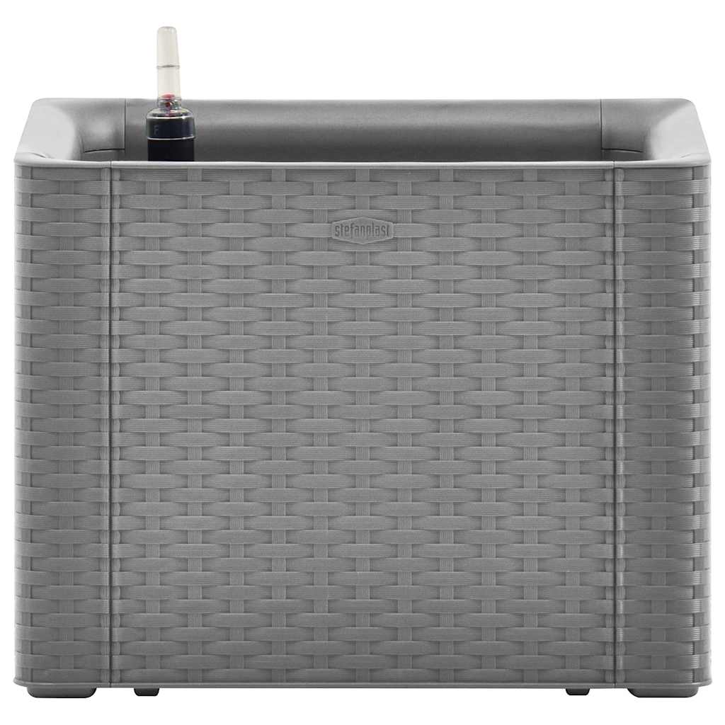 højbed med automatisk vandingssystem 43x43x33 cm grå