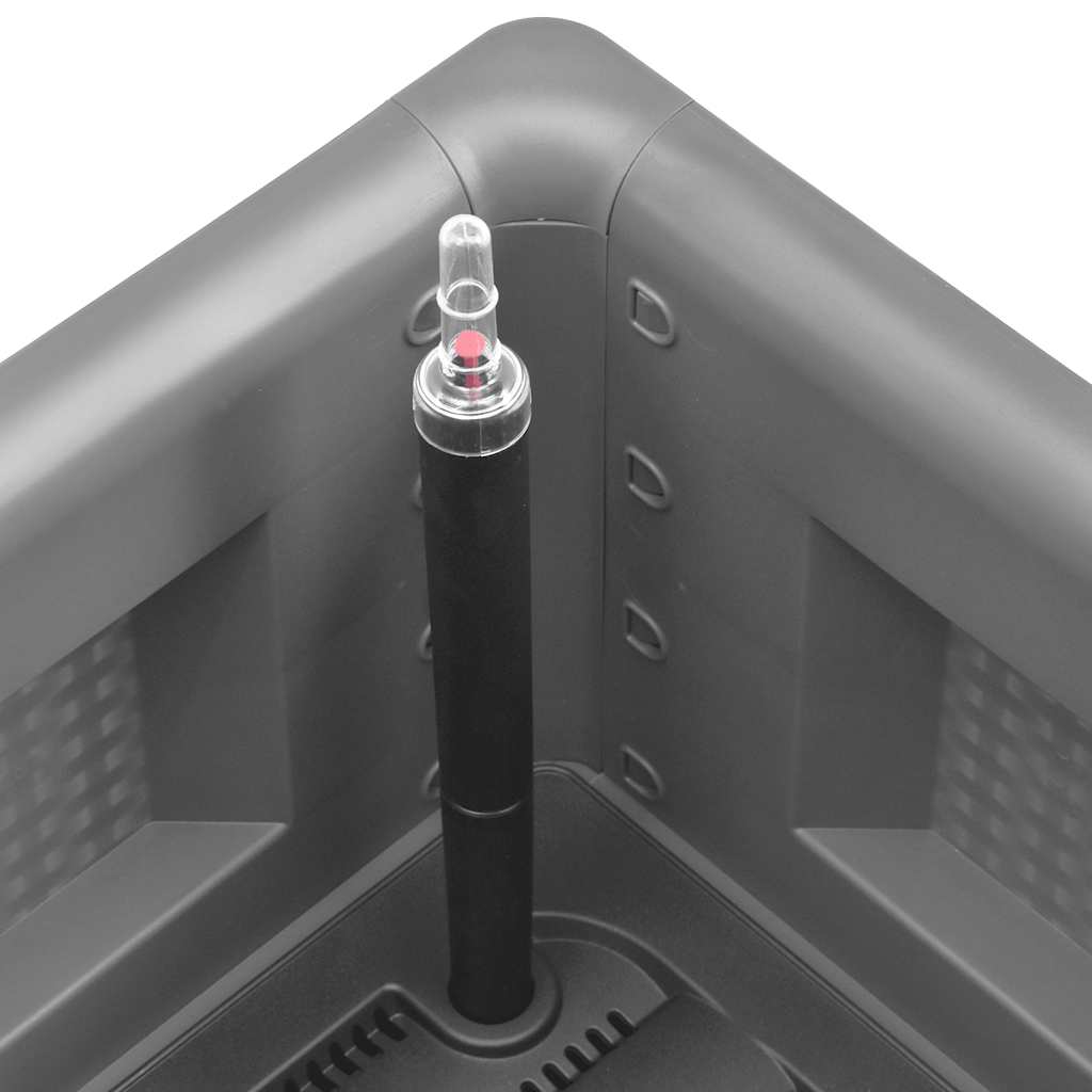 højbed med automatisk vandingssystem 100x43x33 cm grå