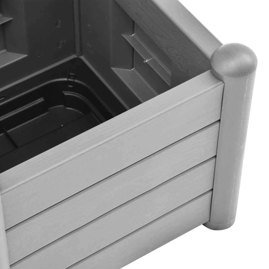 plantekasse med espalier 43x43x142 cm PP grå