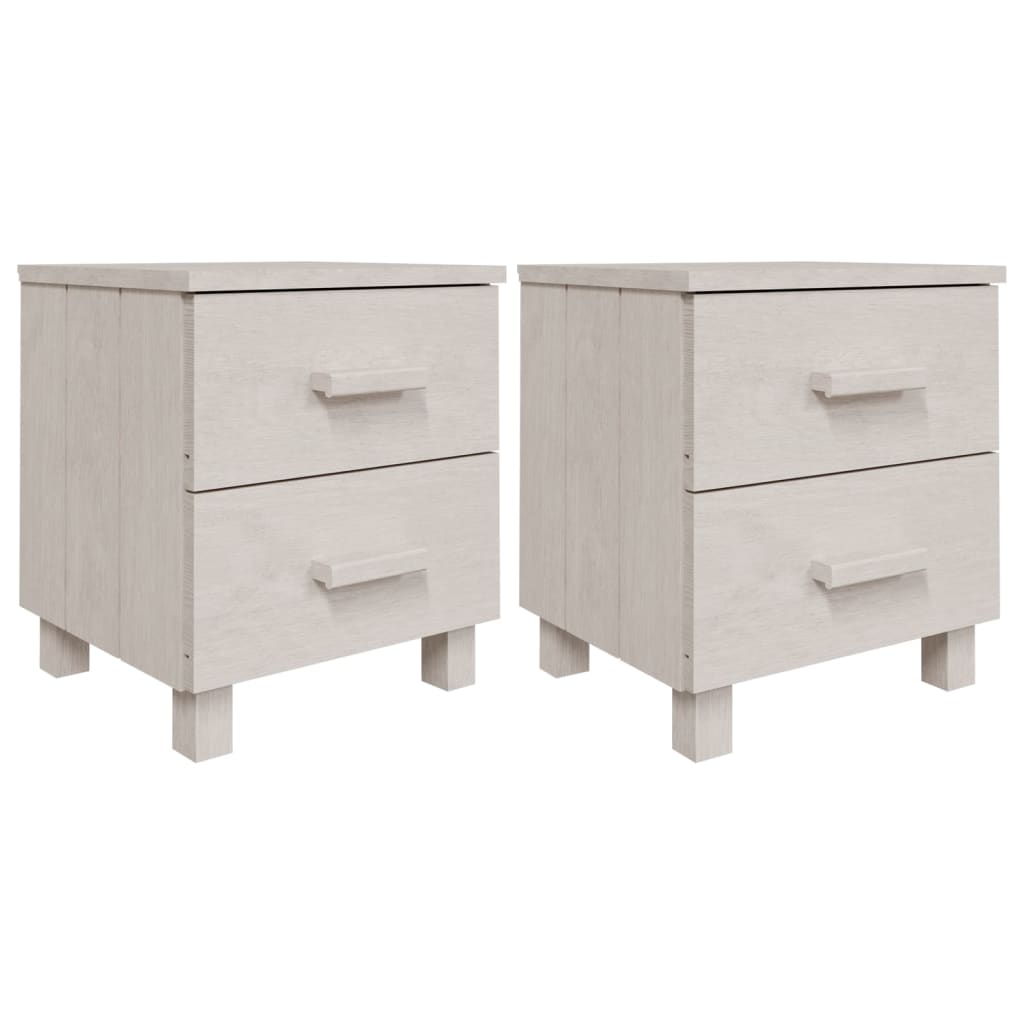 sengeskab HAMAR 2 stk. 40x35x44,5 cm massivt fyrretræ hvid