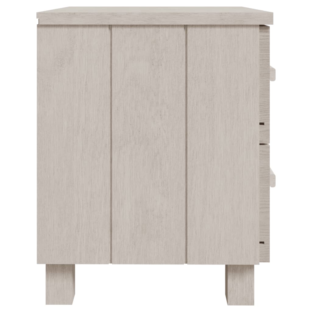 sengeskab HAMAR 2 stk. 40x35x44,5 cm massivt fyrretræ hvid