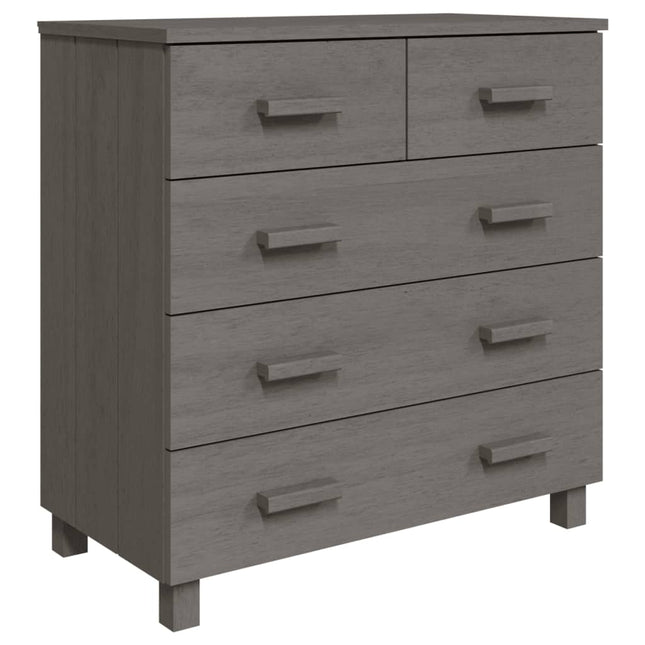 skænk HAMAR 79x40x80 cm massivt fyrretræ lysegrå