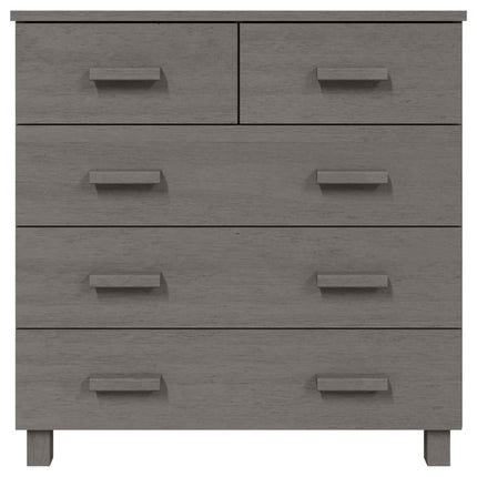 skænk HAMAR 79x40x80 cm massivt fyrretræ lysegrå
