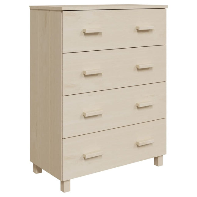 skænk HAMAR 79x40x103,5 cm massivt fyrretræ honningbrun