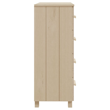 skænk HAMAR 79x40x103,5 cm massivt fyrretræ honningbrun