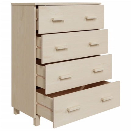 skænk HAMAR 79x40x103,5 cm massivt fyrretræ honningbrun