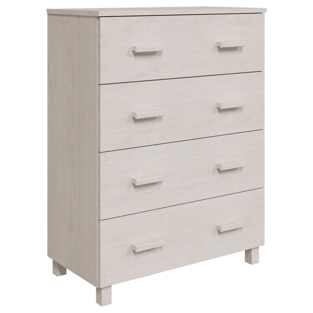 skænk HAMAR 79x40x103,5 cm massivt fyrretræ hvid