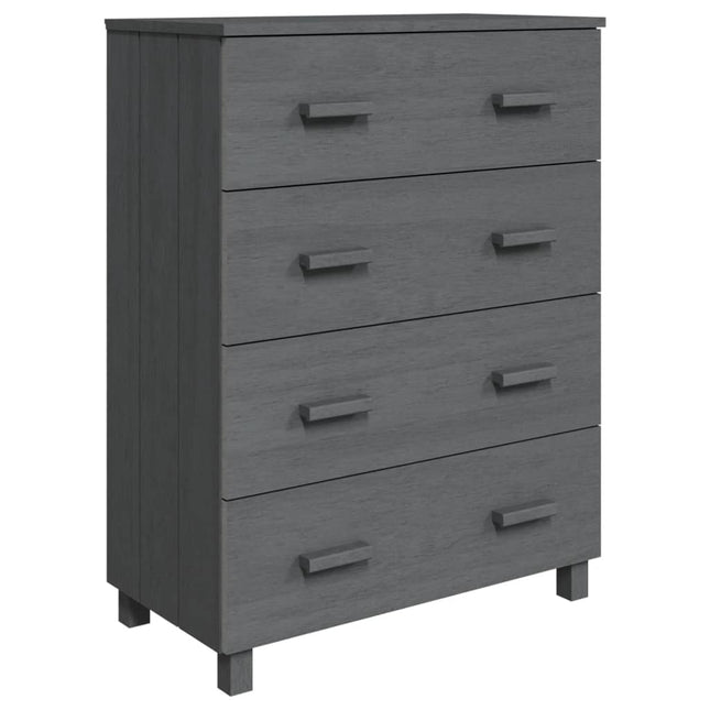 skænk HAMAR 79x40x103,5 cm massivt fyrretræ mørkegrå