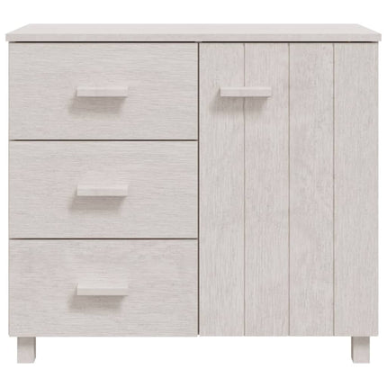 skænk HAMAR 90x40x80 cm massivt fyrretræ hvid