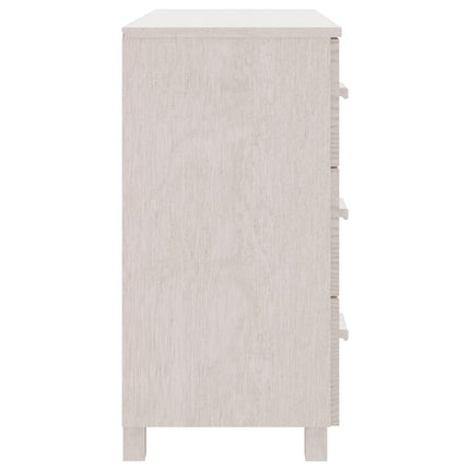 skænk HAMAR 90x40x80 cm massivt fyrretræ hvid