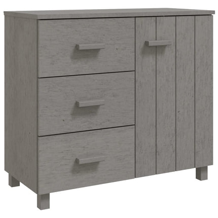 skænk HAMAR 90x40x80 cm massivt fyrretræ lysegrå