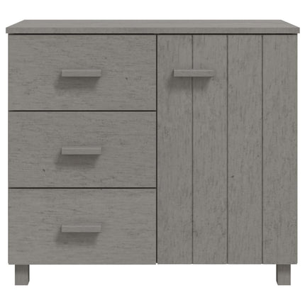 skænk HAMAR 90x40x80 cm massivt fyrretræ lysegrå