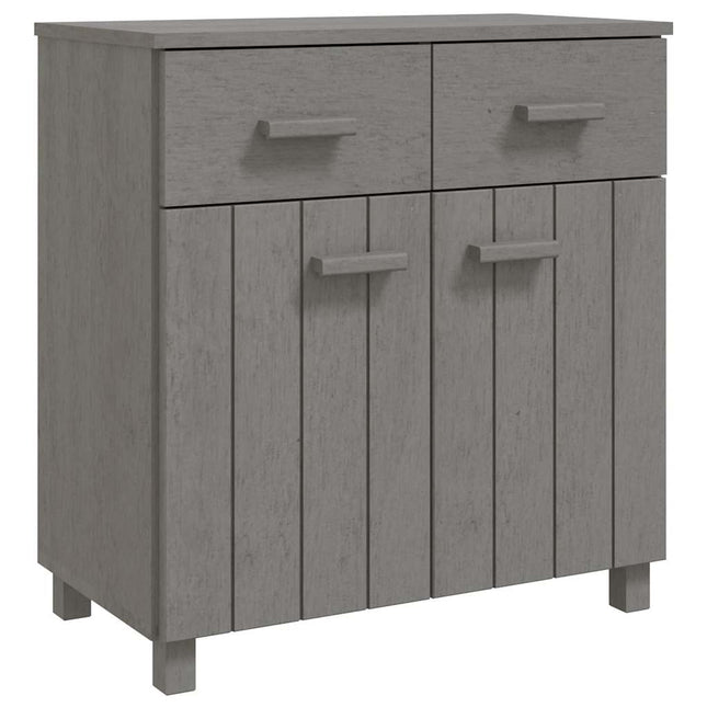 skænk HAMAR 79x40x80 cm massivt fyrretræ lysegrå