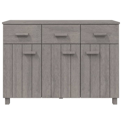 skænk HAMAR 113x40x80 cm massivt fyrretræ lysegrå