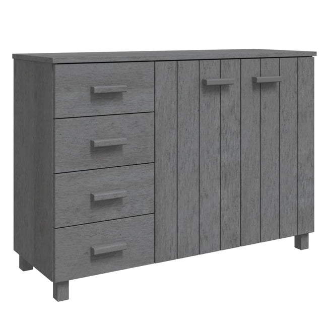 skænk HAMAR 113x40x80 cm massivt fyrretræ mørkegrå