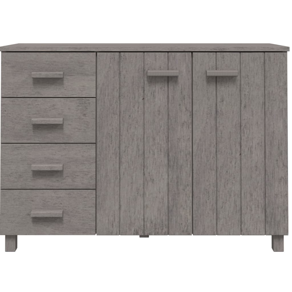 skænk HAMAR 113x40x80 cm massivt fyrretræ lysegrå