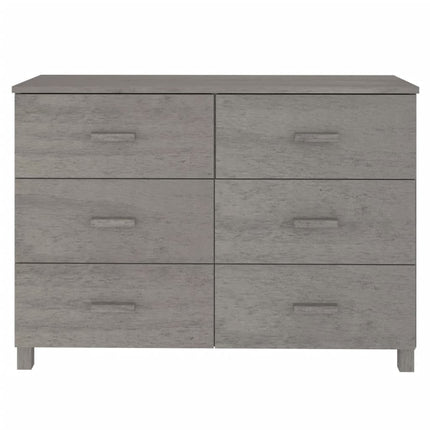 skænk HAMAR 113x40x80 cm massivt fyrretræ lysegrå