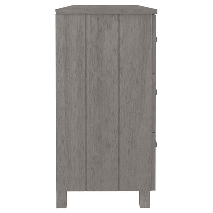 skænk HAMAR 113x40x80 cm massivt fyrretræ lysegrå