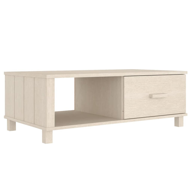 sofabord HAMAR 100x55x35 cm massivt fyrretræ honningbrun