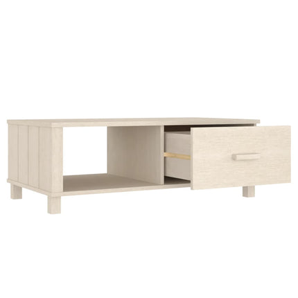 sofabord HAMAR 100x55x35 cm massivt fyrretræ honningbrun