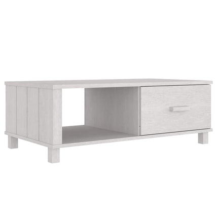 sofabord HAMAR 100x55x35 cm massivt fyrretræ hvid