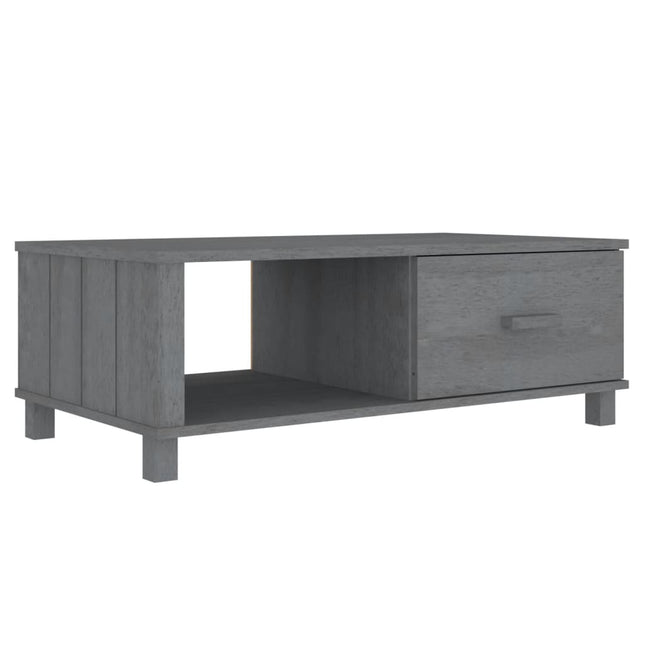 vidaXL sofabord HAMAR 100x55x35 cm massivt fyrretræ mørkegrå