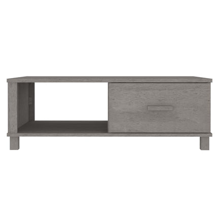 vidaXL sofabord HAMAR 100x55x35 cm massivt fyrretræ lysegrå