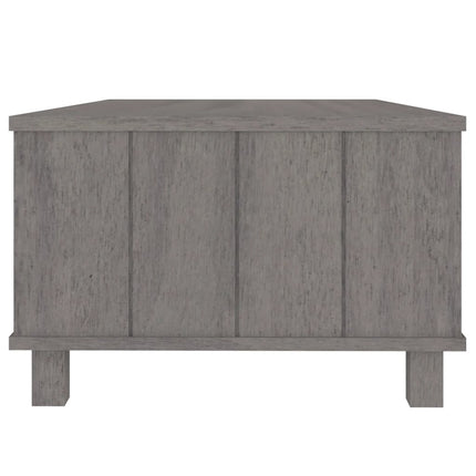 vidaXL sofabord HAMAR 100x55x35 cm massivt fyrretræ lysegrå